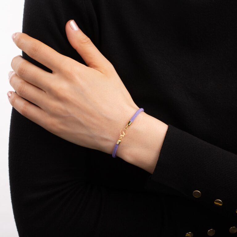 دستبند طلا بافت دایره پروانه گالری طلا پرسته