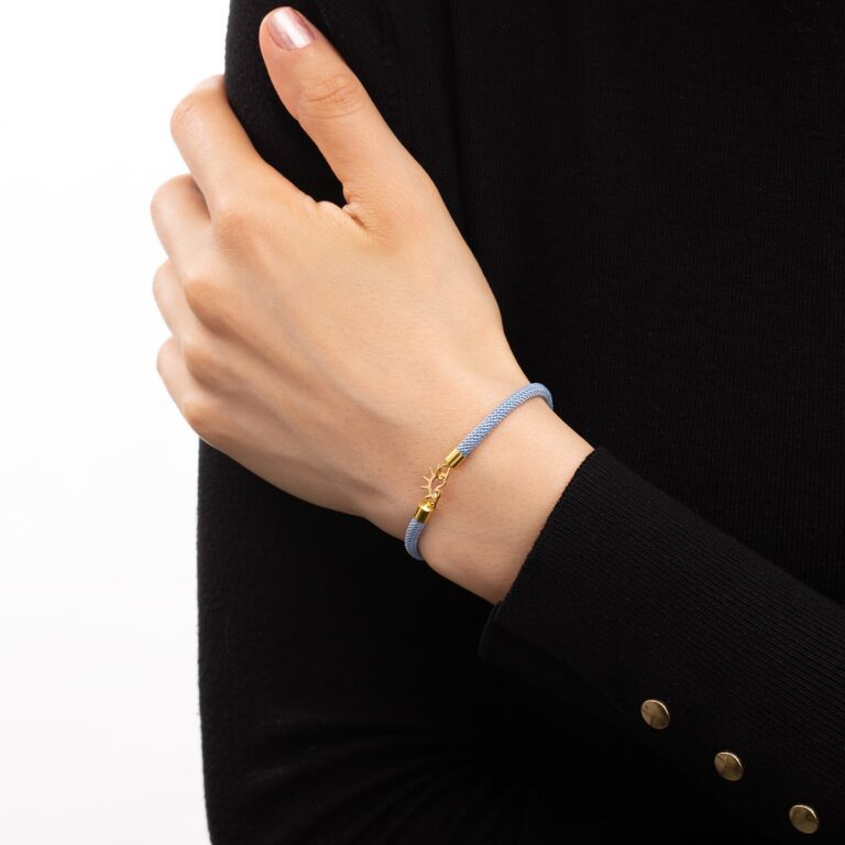 دستبند طلا بافت غروب ساحل گالری طلا پرسته