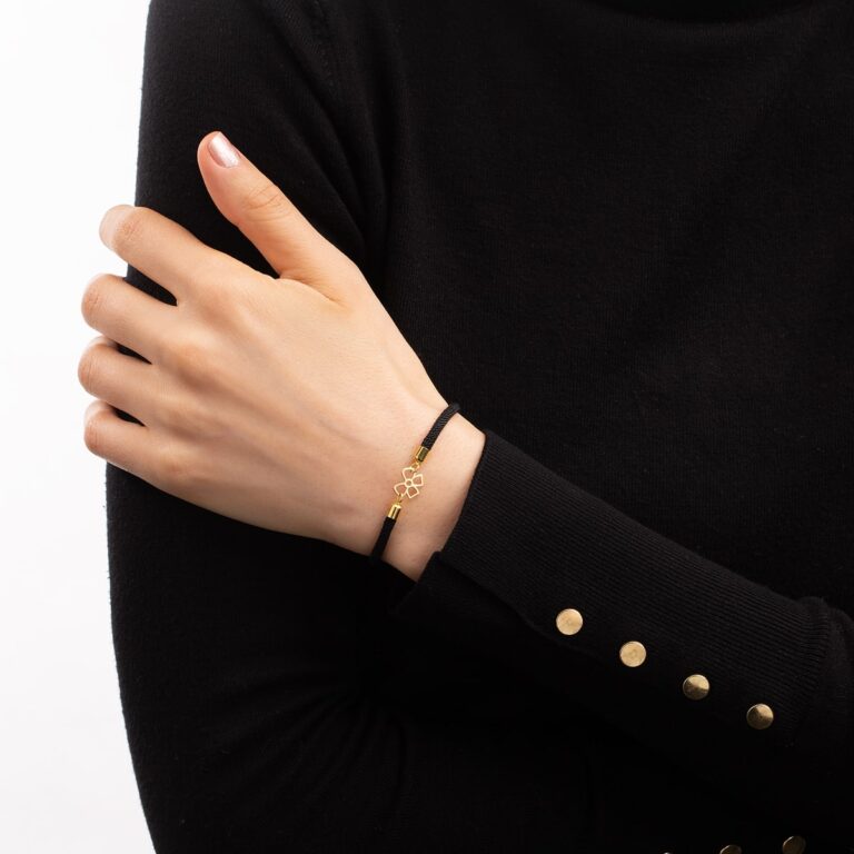 دستبند طلا بافت پاپیون گالری طلا پرسته