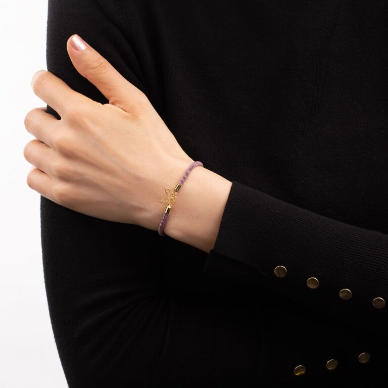 دستبند طلا بافت پروانه گالری طلا پرسته