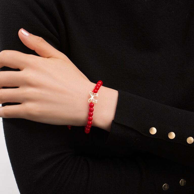 دستبند طلا سنگی پاپیون گالری طلا پرسته