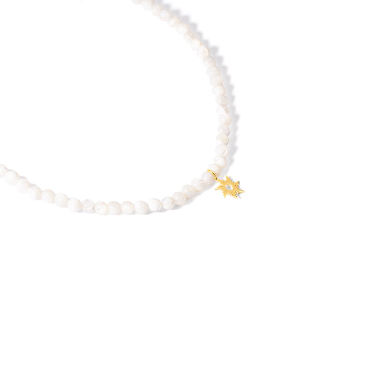 گردنبند طلا سنگی خورشید گالری طلا پرسته