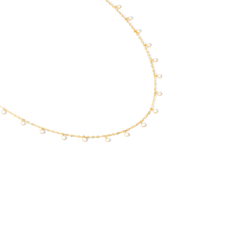 گردنبند طلا مینا کاری ویولا سفید گالری طلا پرسته