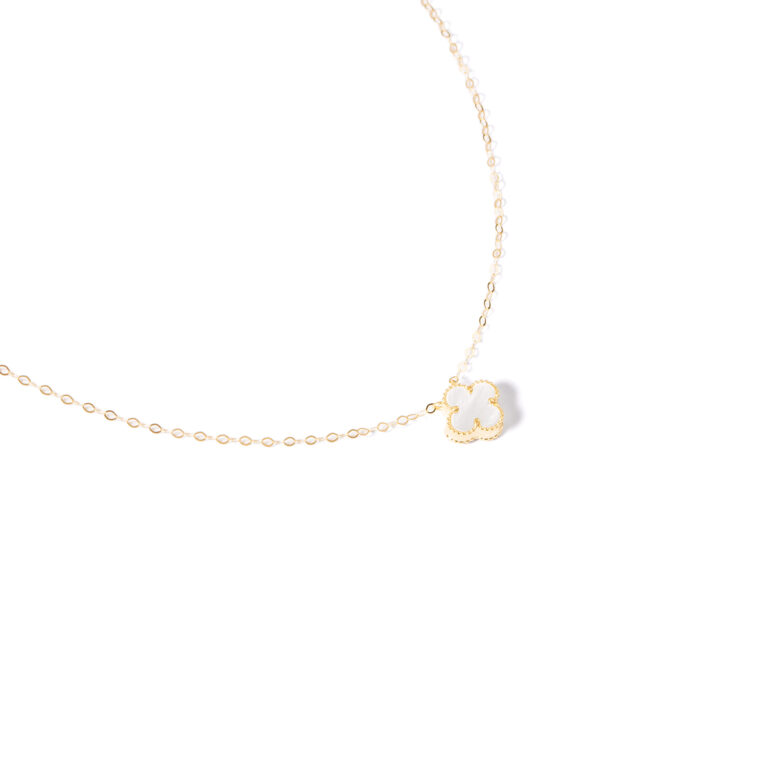 گردنبند طلا ونکلیف سفید گالری طلا پرسته