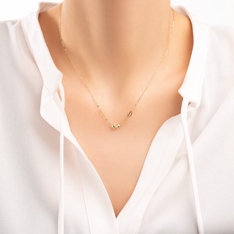 گردنبند طلا زنجیره عشق گالری طلا پرسته