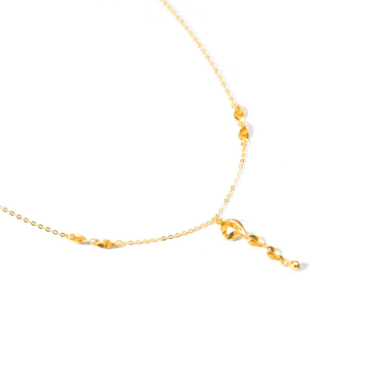 گردنبند طلا قلب پولکی گالری طلا پرسته