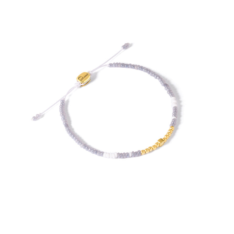 دستبند طلا سنگی ده گوی و مکعب گالری طلا پرسته