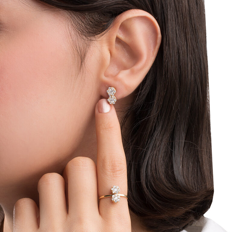 گوشواره طلا فلاور گالری طلا پرسته