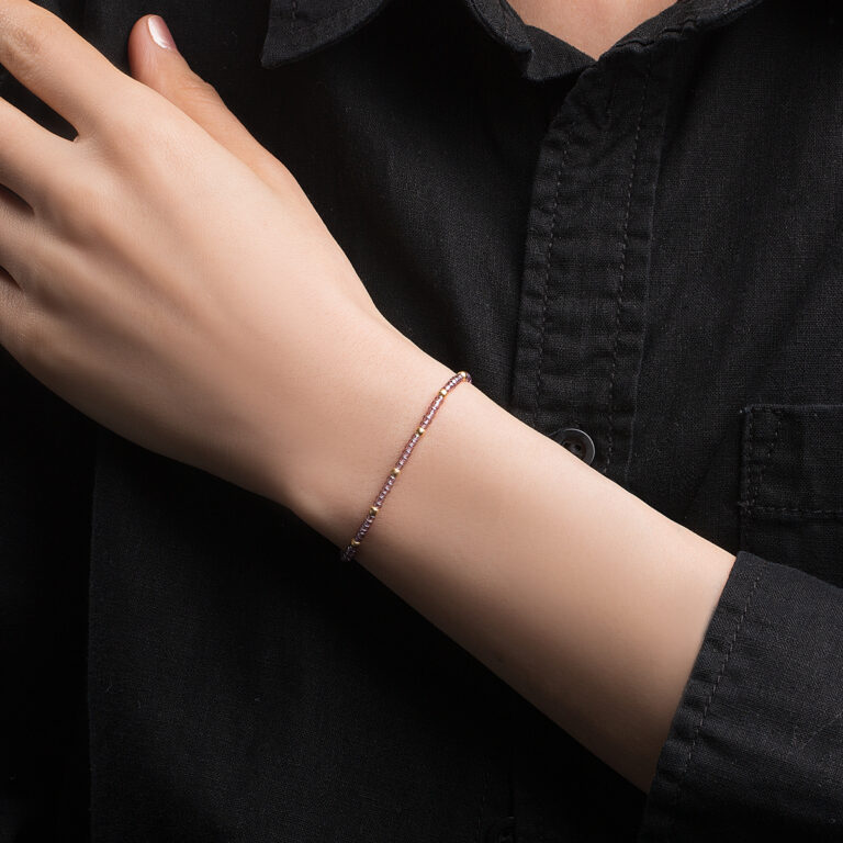 دستبند طلا سنگی شش گوی گالری طلا پرسته