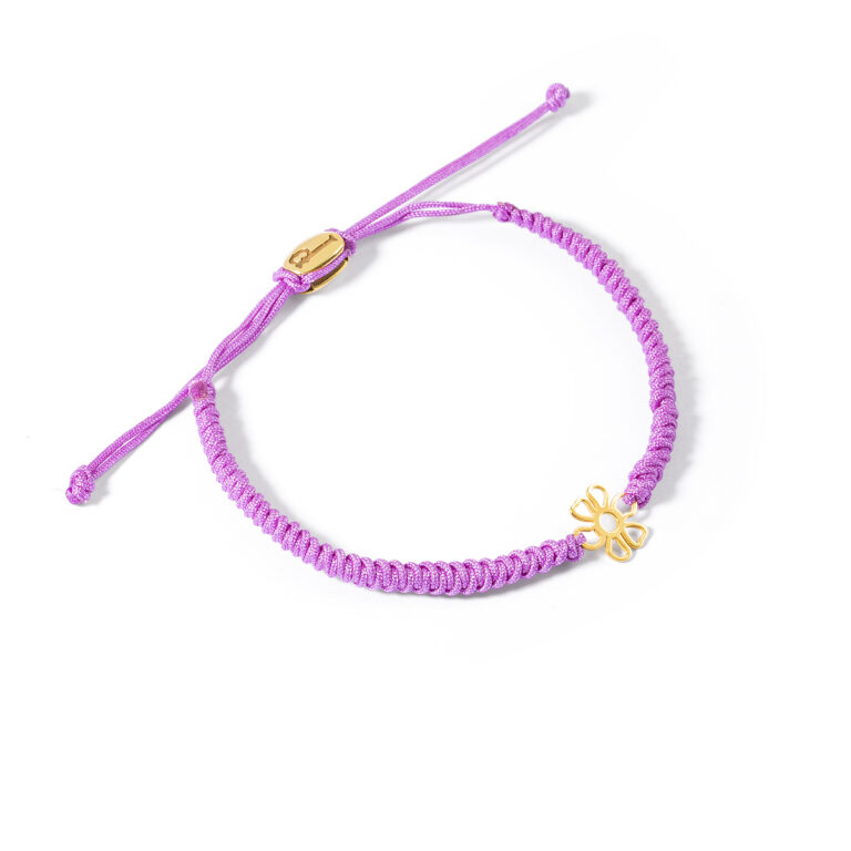 دستبند طلا بافت گل گالری طلا پرسته