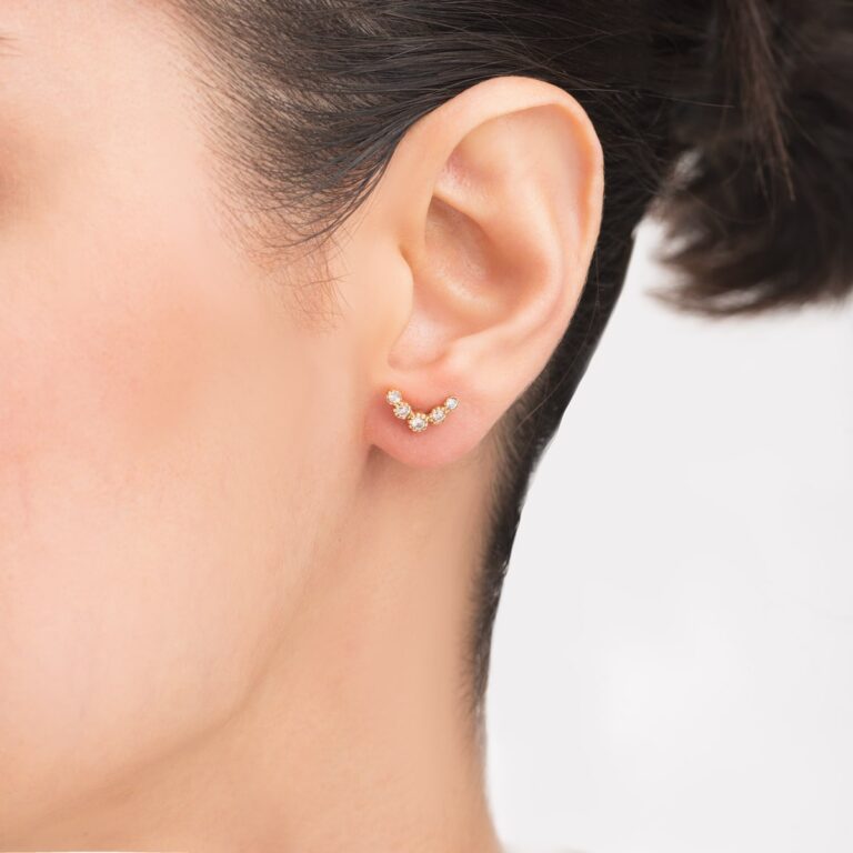 پیرسینگ طلا پنج لونا گالری طلا پرسته