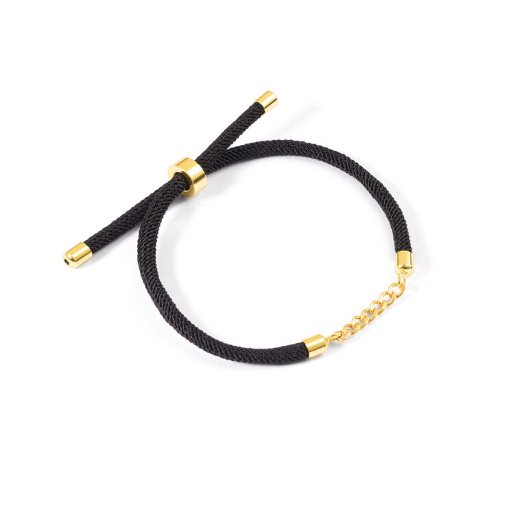 دستبند طلا بافت کارتیه مشکی گالری طلا پرسته