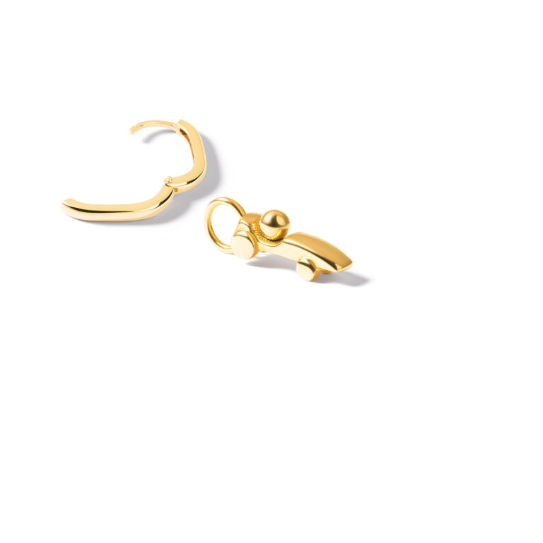 گوشواره طلا تک لنگه ماشین پیوند گالری طلا پرسته