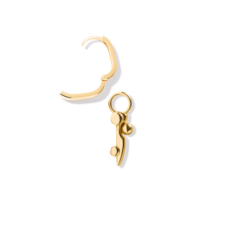 گوشواره طلا تک لنگه ماشین پیوند گالری طلا پرسته