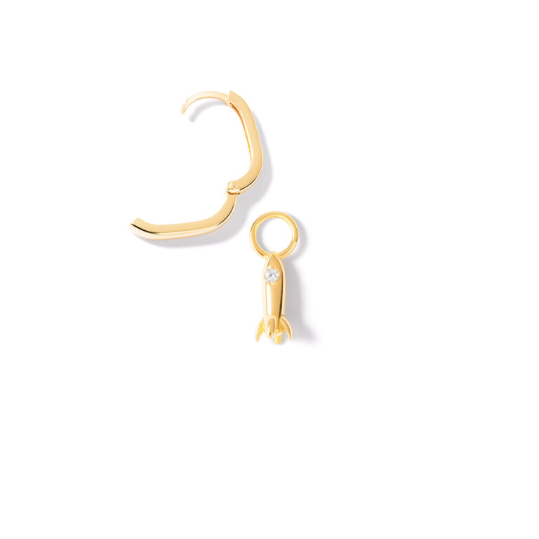 گوشواره طلا تک لنگه موشک پیوند گالری طلا پرسته