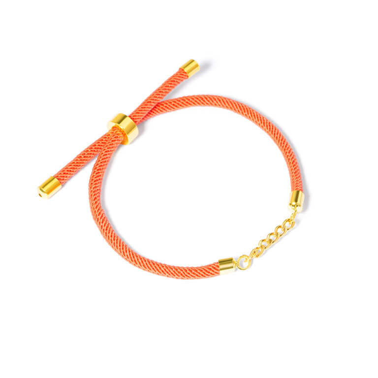 دستبند طلا بافت کارتیه نارنجی گالری طلا پرسته