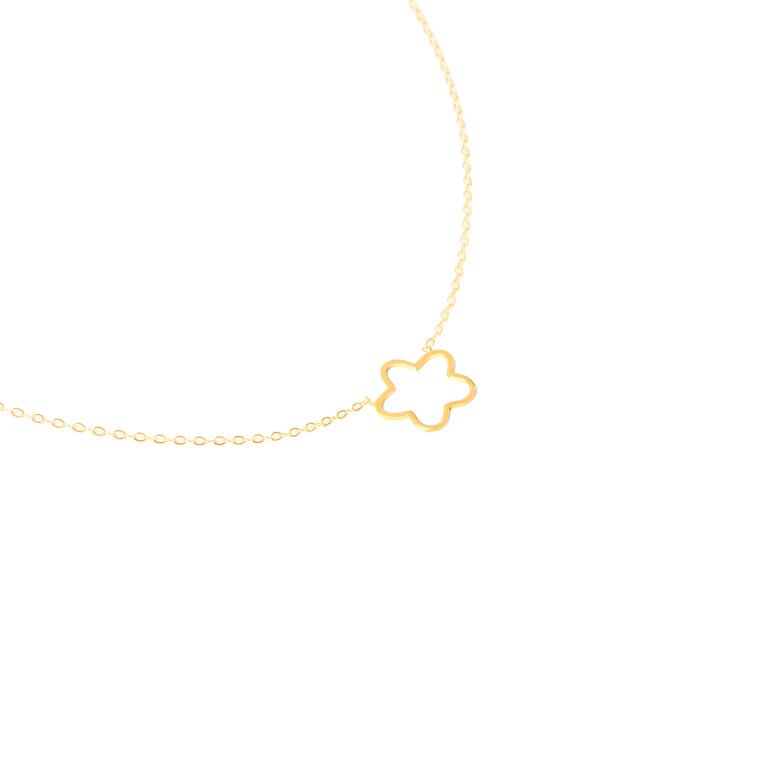 گردنبند طلا گل تو خالی گالری طلا پرسته