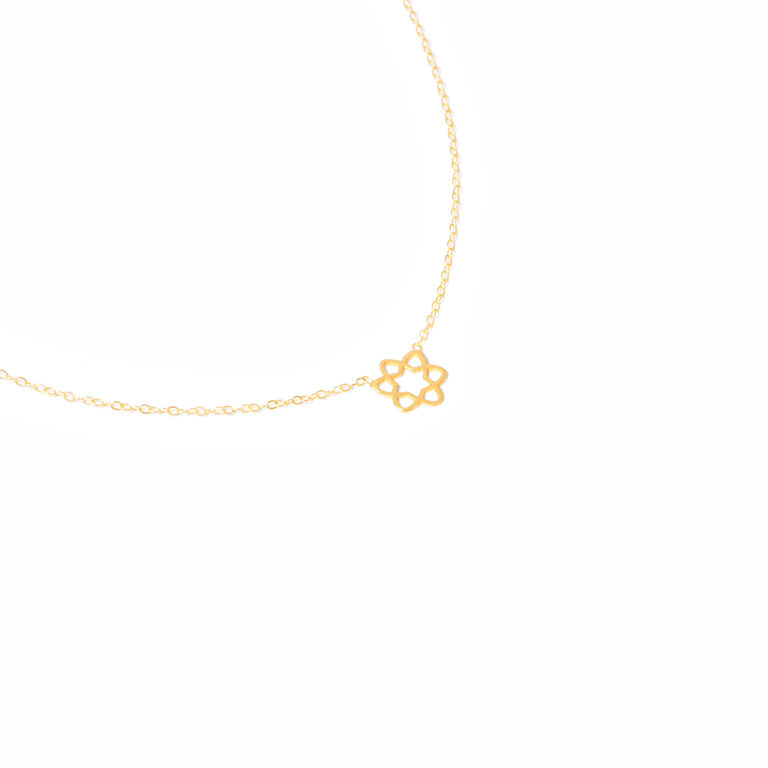 گردنبند طلا گل اسلیمی گالری طلا پرسته