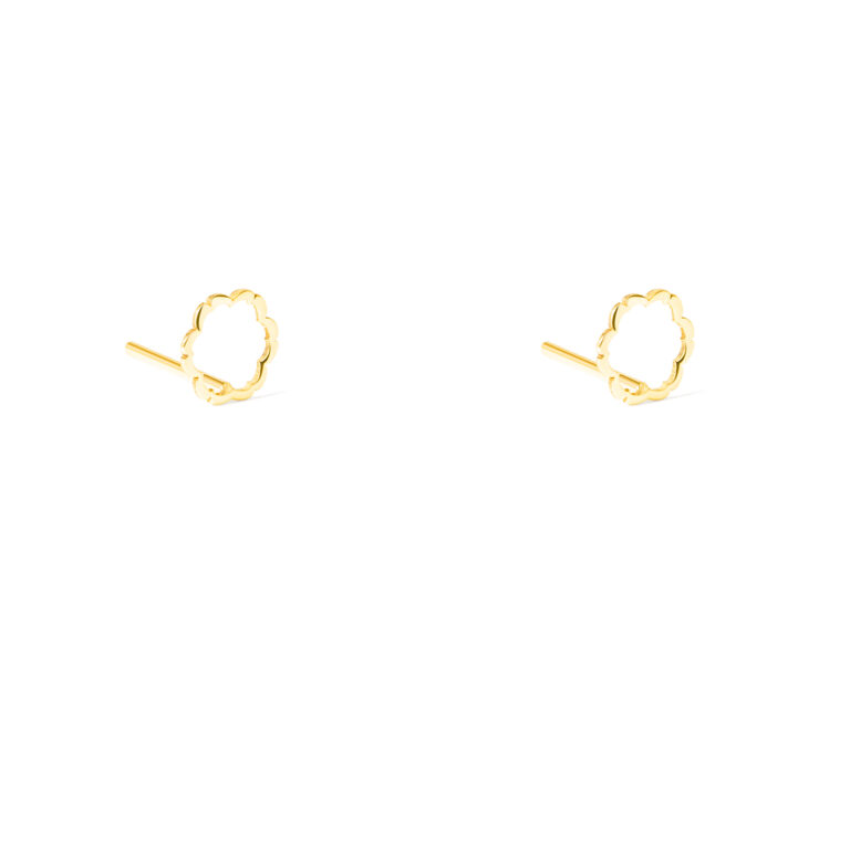 گوشواره طلا گل تو خالی گالری طلا پرسته