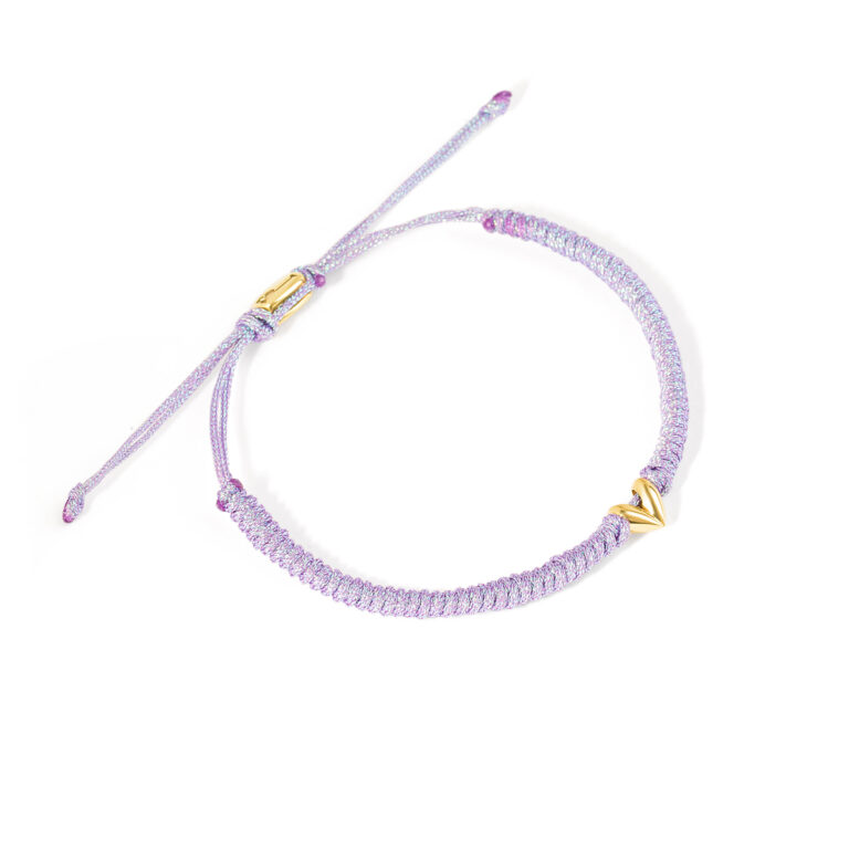 دستبند طلا بافت قلب بادکنکی گالری طلا پرسته