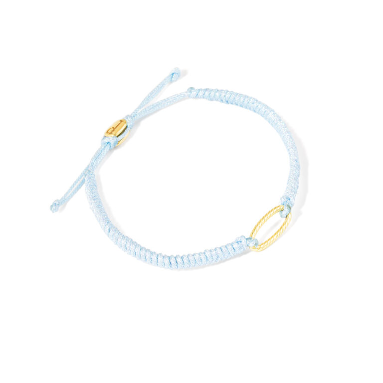 دستبند طلا بافت بیضی پیچ گالری طلا پرسته