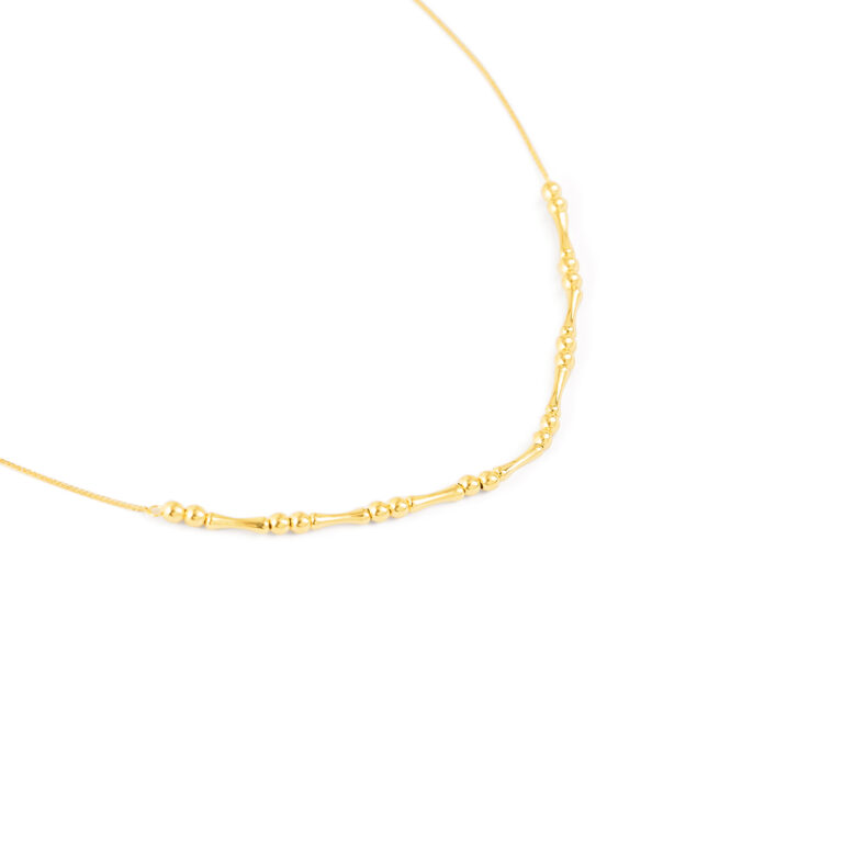 گردنبند طلا گوی و استوانه گالری طلا پرسته