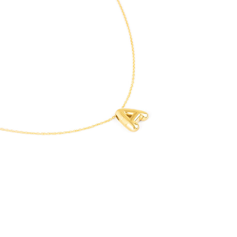 گردنبند طلا بادکنکی حرف A گالری طلا پرسته