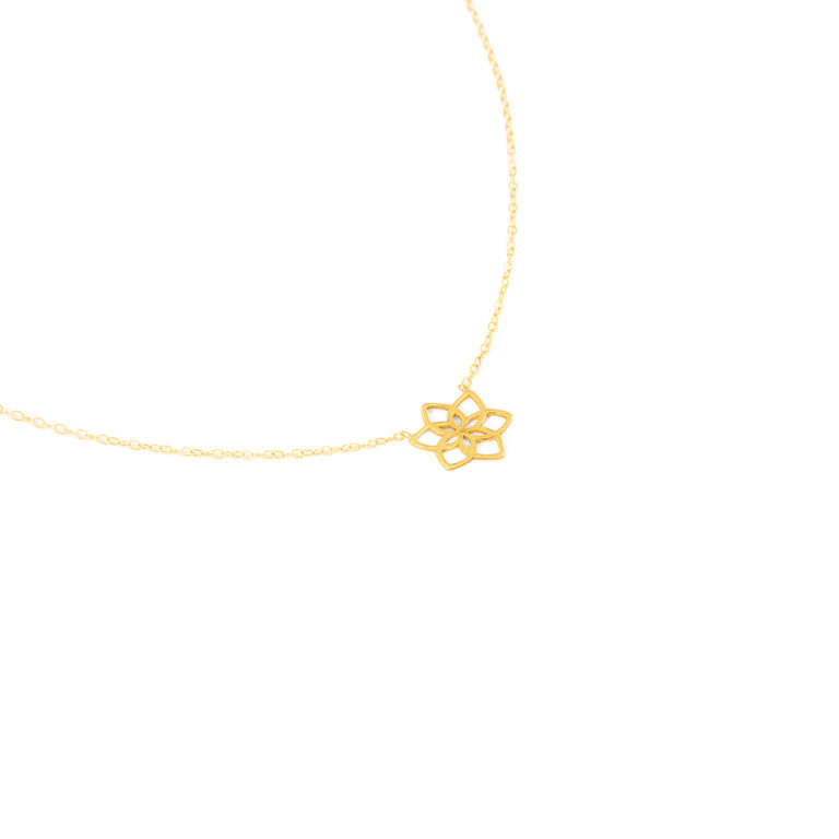 گردنبند طلا گل گالری طلا پرسته