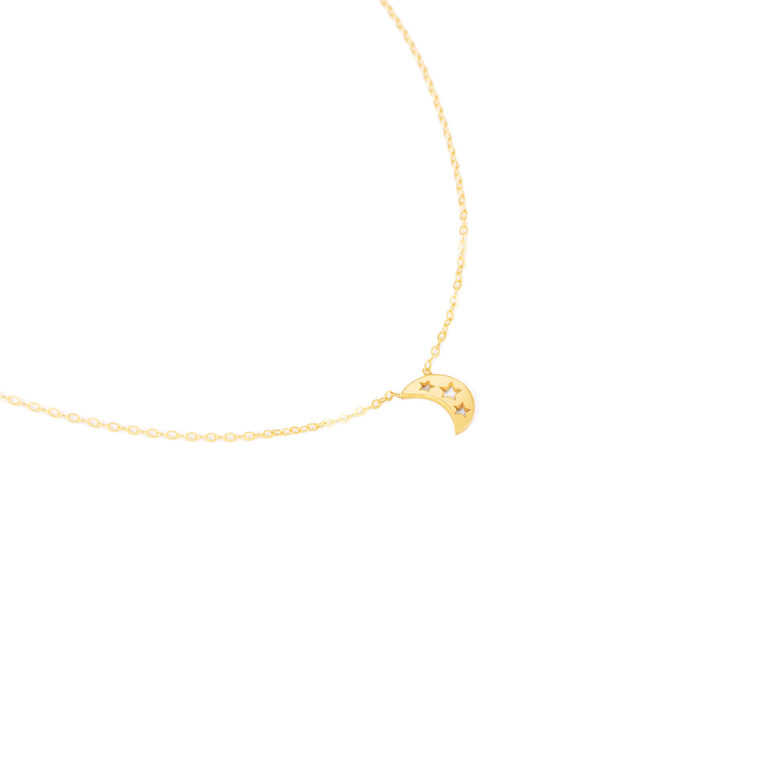 گردنبند طلا ماه و ستاره گالری طلا پرسته