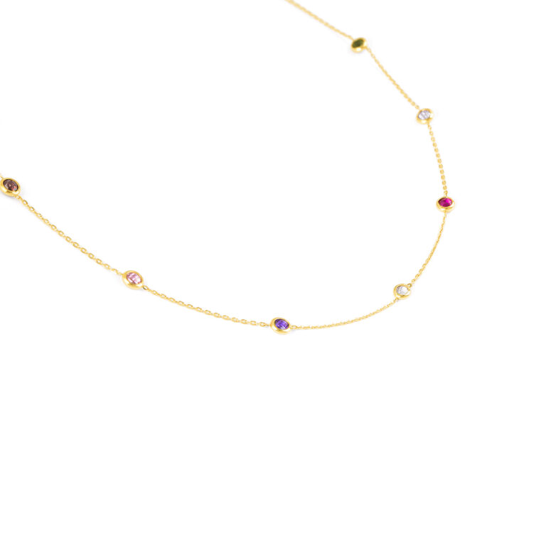 گردنبند طلا نگین دار مارکو گالری طلا پرسته