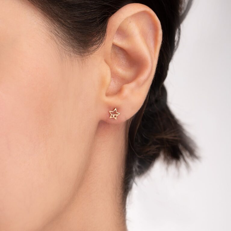 گوشواره طلا ستاره گالری طلا پرسته