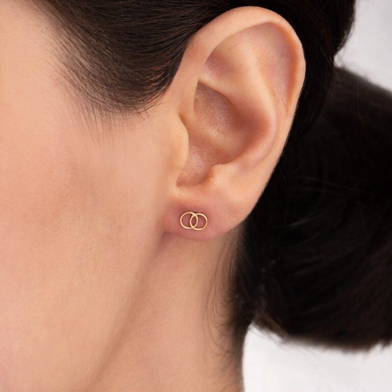 گوشواره طلا دو دایره گالری طلا پرسته