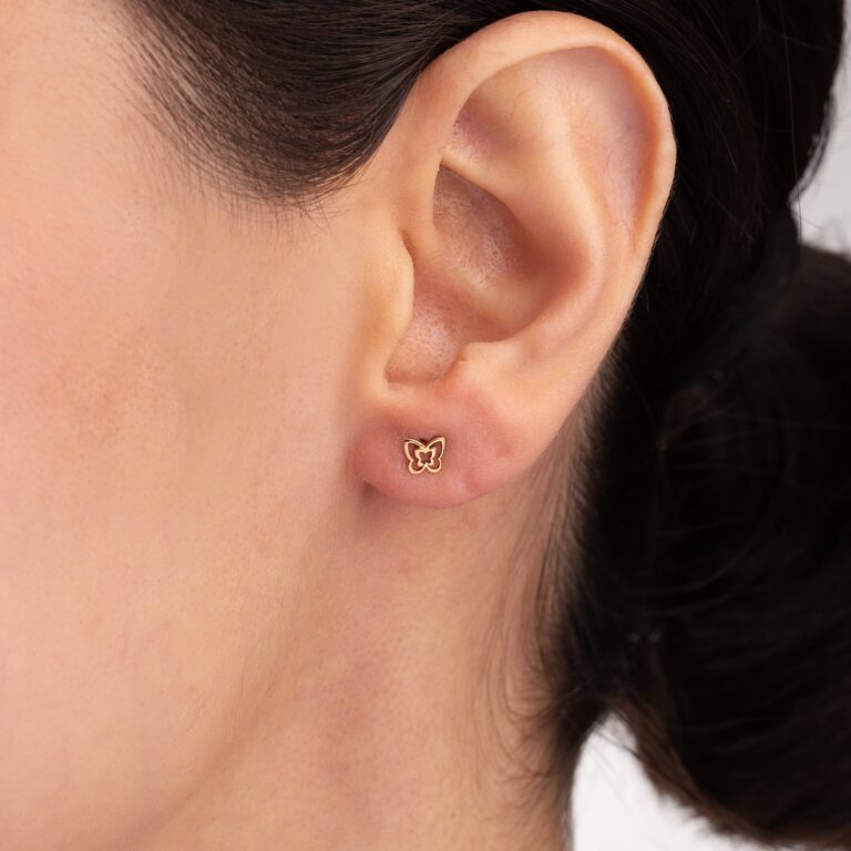 گوشواره طلا پروانه گالری طلا پرسته