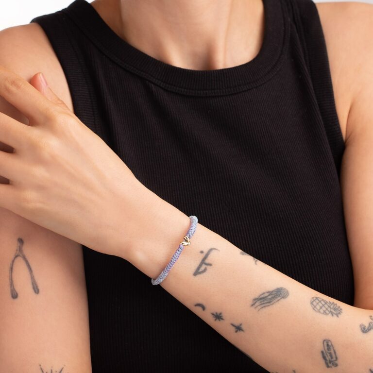 دستبند طلا بافت قلب بادکنکی گالری طلا پرسته