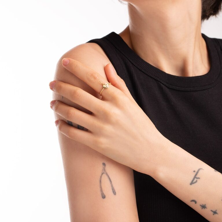 انگشتر طلا قفل قلب و کلید گالری طلا پرسته