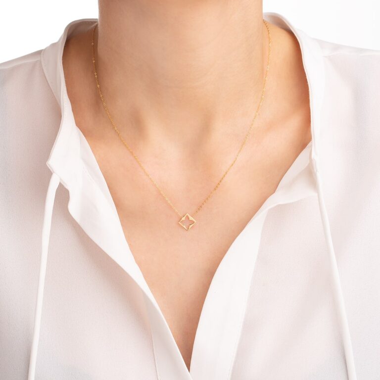 گردنبند طلا گل لوران گالری طلا پرسته