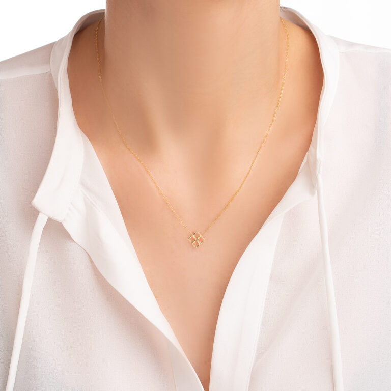 گردنبند طلا لوزی ونکلیف بزرگ گالری طلا پرسته