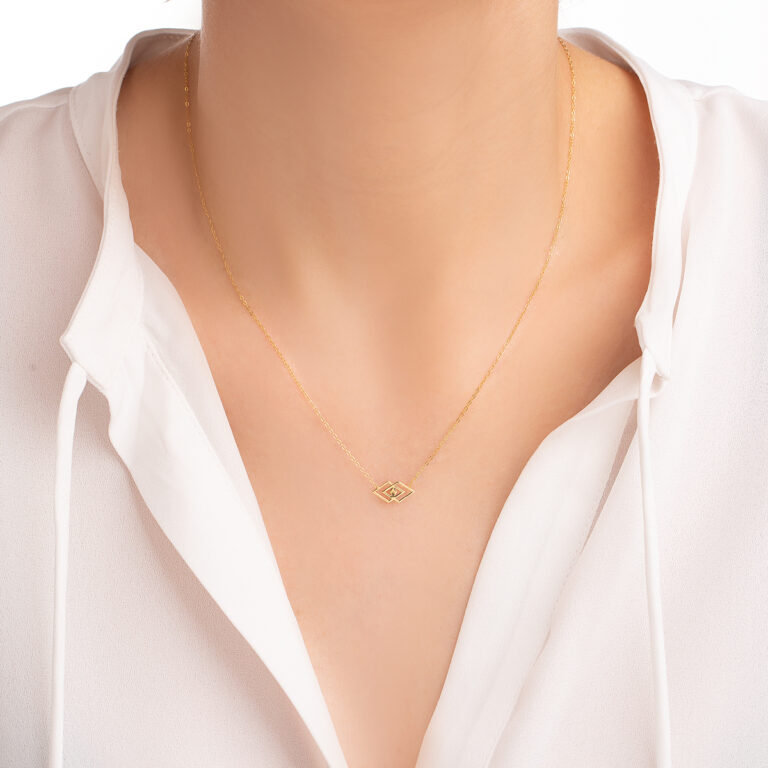 گردنبند طلا لوزی گالری طلا پرسته