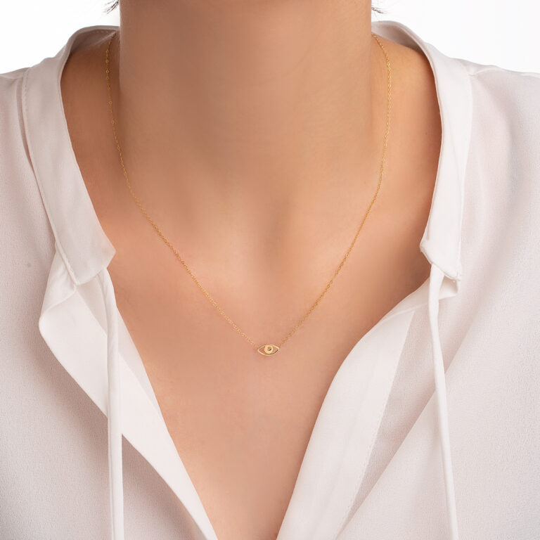 گردنبند طلا چشم گالری طلا پرسته