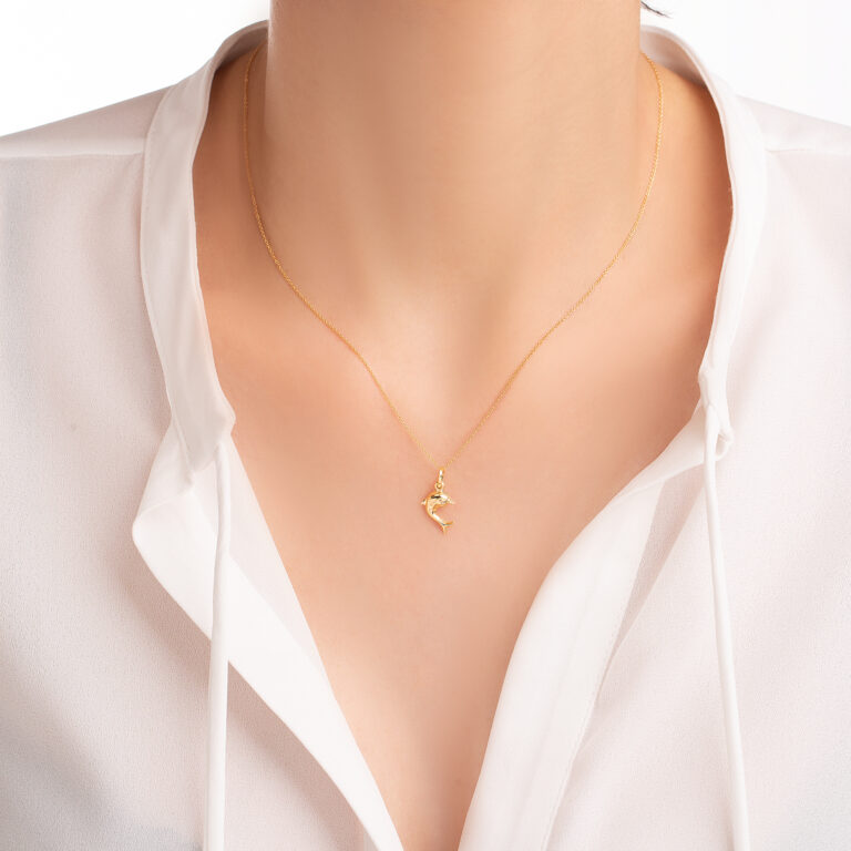 آویز طلا دلفین گالری طلا پرسته