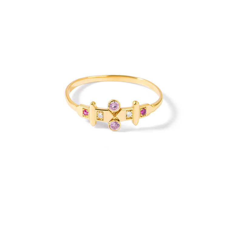 انگشتر طلا نگین دار گیسو گالری طلا پرسته