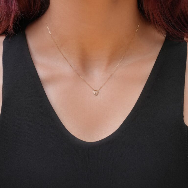 گردنبند طلا توت فرنگی گالری طلا پرسته