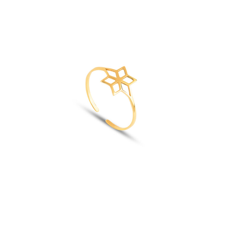 انگشتر طلا گل لاران گالری پرسته