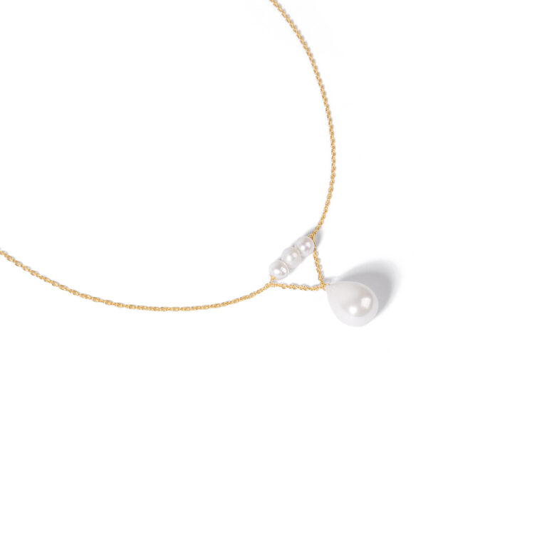 گردنبند طلا مروارید مرلیس گالری طلا پرسته