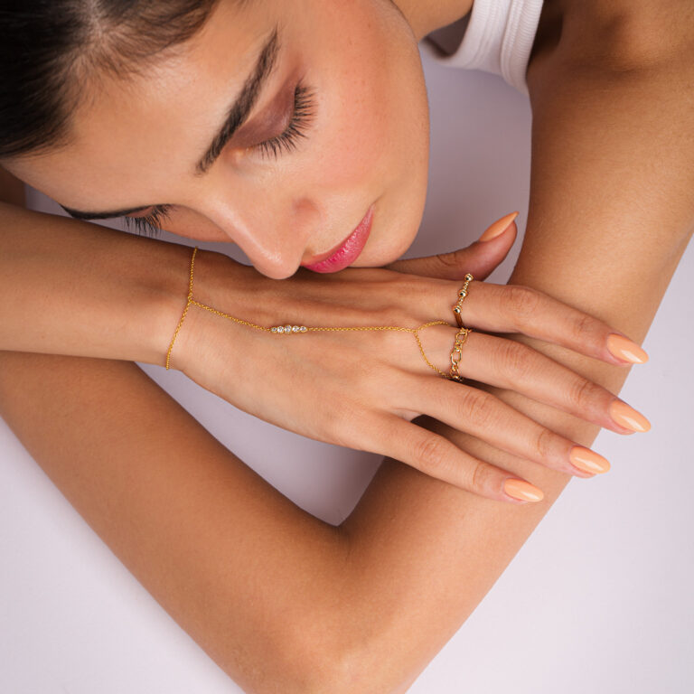 انگشتر طلا توپی گالری پرسته