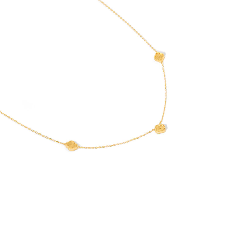 گردنبند طلا سه ونکلیف گالری طلا پرسته