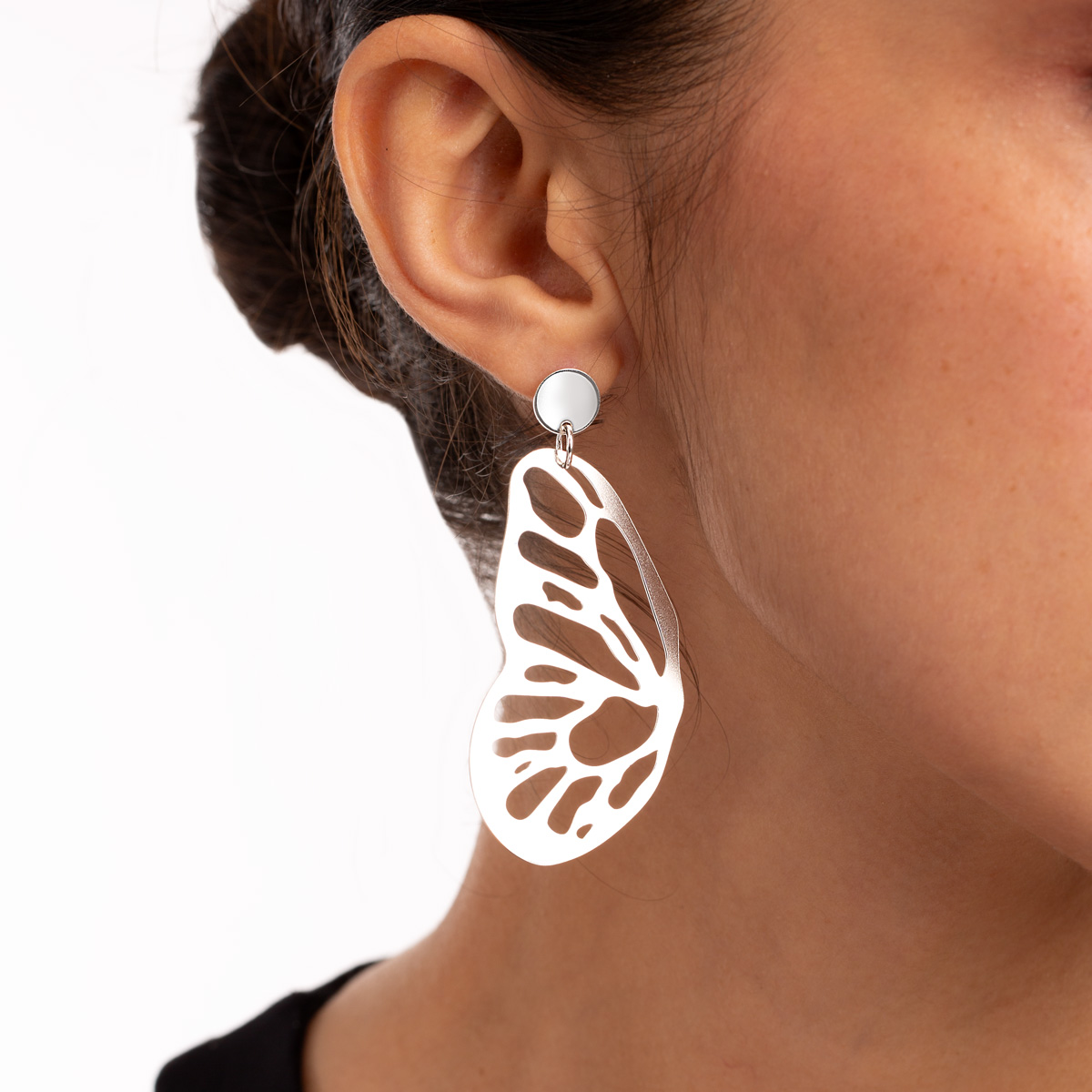 گوشواره نقره بال پروانه