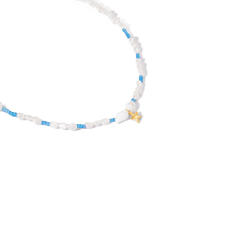 گردنبند طلا مروارید ستاره گالری طلا پرسته