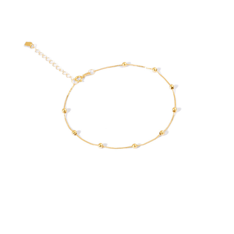 دستبند طلا زنجیری نه گوی گالری پرسته