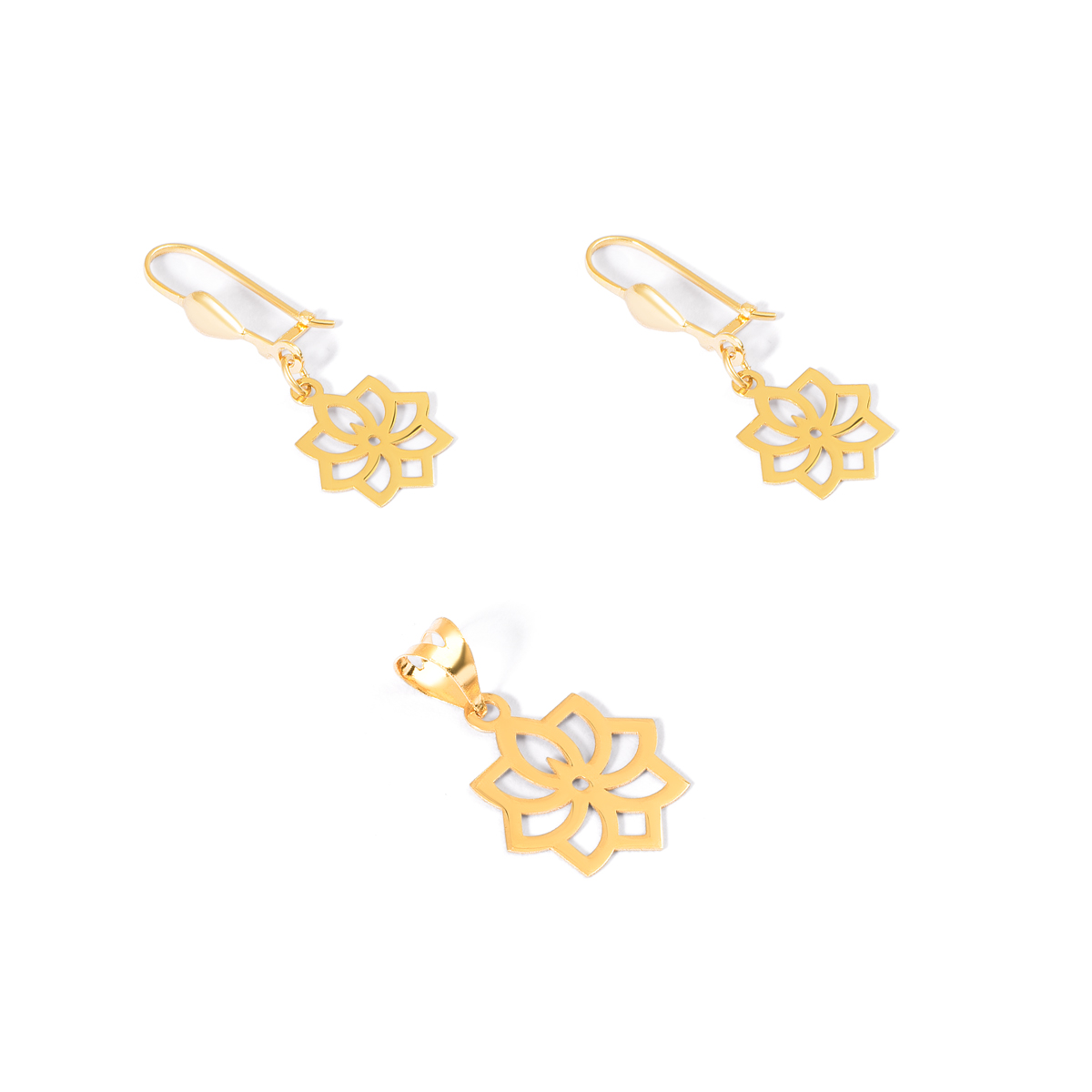 نیم ست طلا گل سرینا گالری طلا پرسته